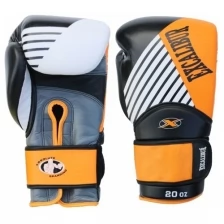 Перчатки боксерские Excalibur 8065/04 Black/White/Orange PU 10 унций