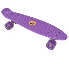 Скейтборд E33093 56x15cm, со светящимися колесами, фиолетовый, SK501